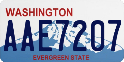 WA license plate AAE7207