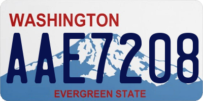 WA license plate AAE7208