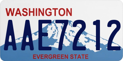 WA license plate AAE7212