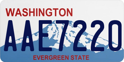 WA license plate AAE7220