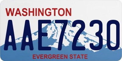 WA license plate AAE7230
