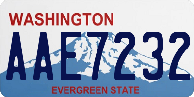 WA license plate AAE7232
