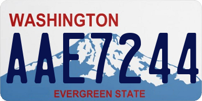 WA license plate AAE7244