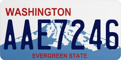 WA license plate AAE7246