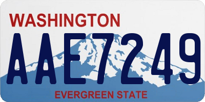 WA license plate AAE7249