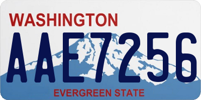 WA license plate AAE7256