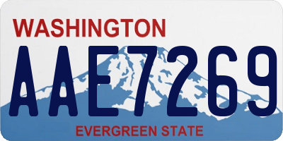 WA license plate AAE7269