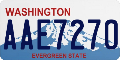 WA license plate AAE7270
