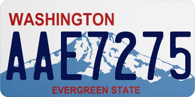 WA license plate AAE7275