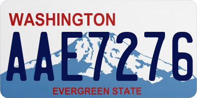 WA license plate AAE7276