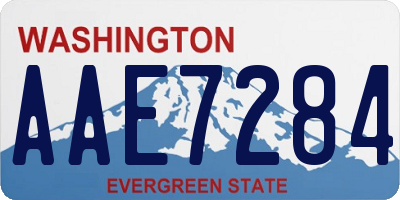 WA license plate AAE7284