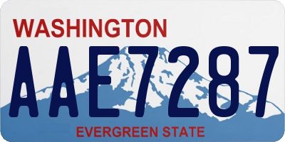 WA license plate AAE7287