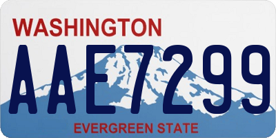 WA license plate AAE7299