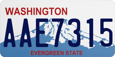 WA license plate AAE7315