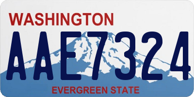 WA license plate AAE7324