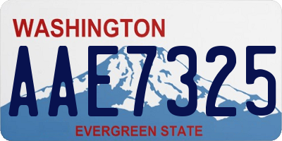 WA license plate AAE7325