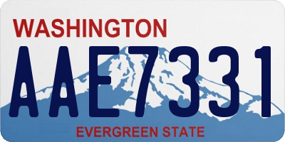 WA license plate AAE7331