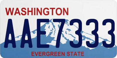 WA license plate AAE7333