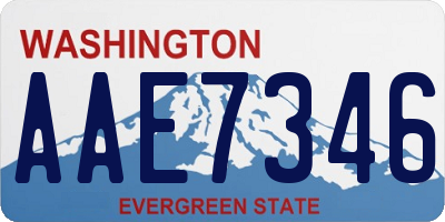 WA license plate AAE7346