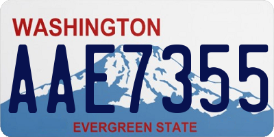 WA license plate AAE7355