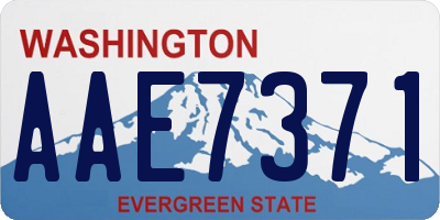 WA license plate AAE7371