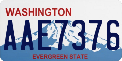 WA license plate AAE7376