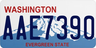 WA license plate AAE7390