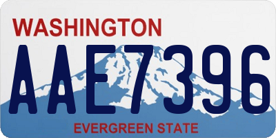 WA license plate AAE7396