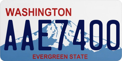 WA license plate AAE7400