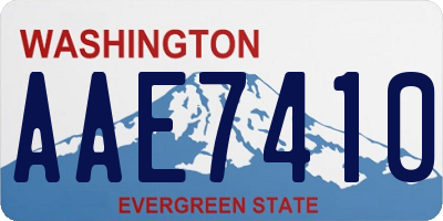 WA license plate AAE7410