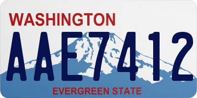 WA license plate AAE7412