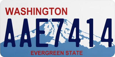 WA license plate AAE7414