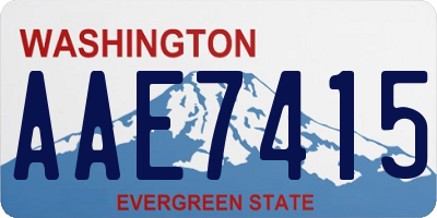 WA license plate AAE7415
