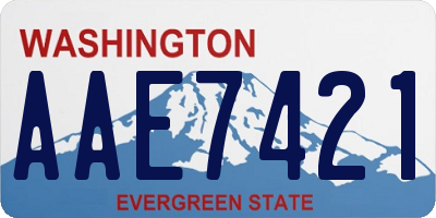 WA license plate AAE7421
