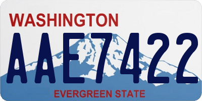 WA license plate AAE7422