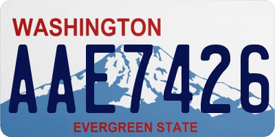 WA license plate AAE7426
