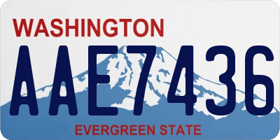 WA license plate AAE7436