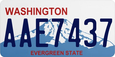 WA license plate AAE7437