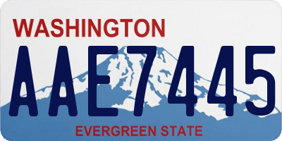 WA license plate AAE7445