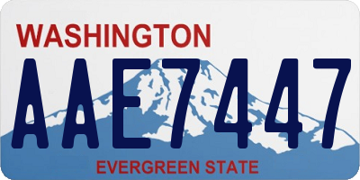 WA license plate AAE7447