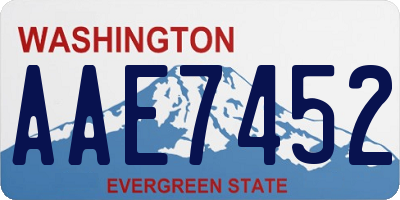 WA license plate AAE7452