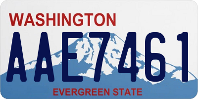 WA license plate AAE7461