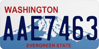 WA license plate AAE7463