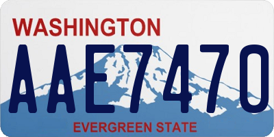 WA license plate AAE7470