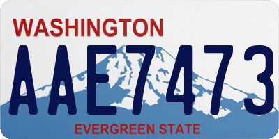 WA license plate AAE7473