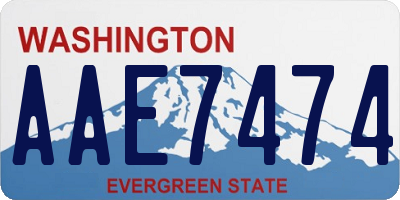 WA license plate AAE7474