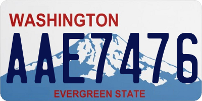 WA license plate AAE7476