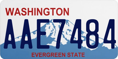 WA license plate AAE7484
