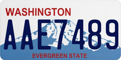 WA license plate AAE7489
