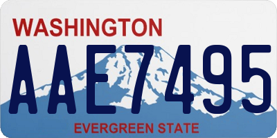 WA license plate AAE7495